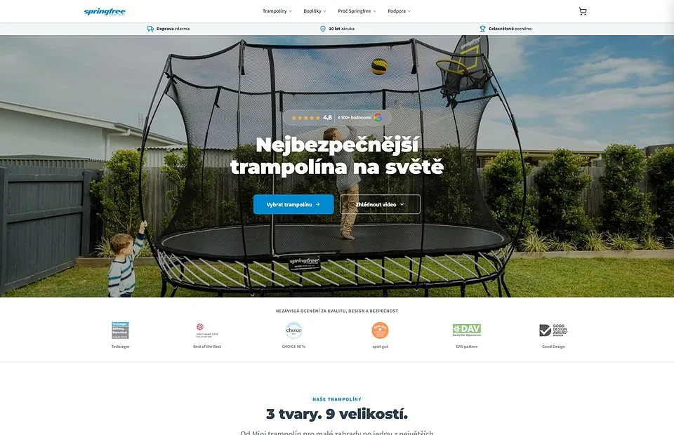 Springfree website