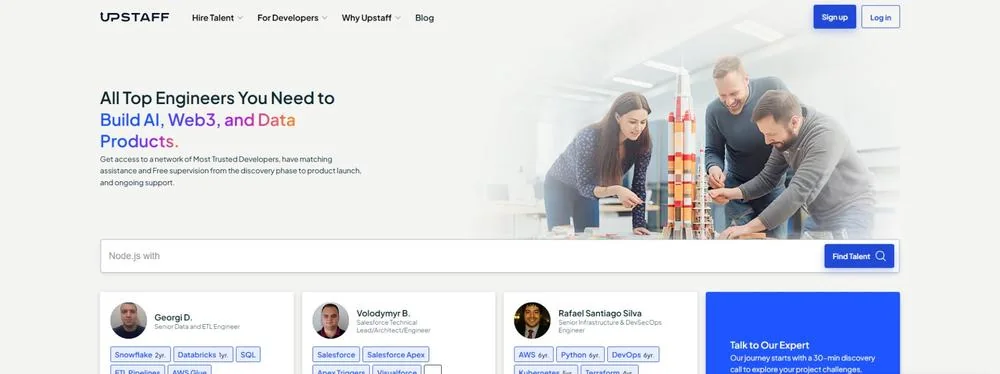 Upstaff website