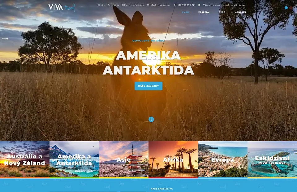 VIVA travel website