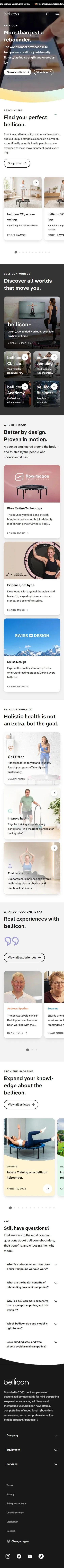 bellicon website, mobile